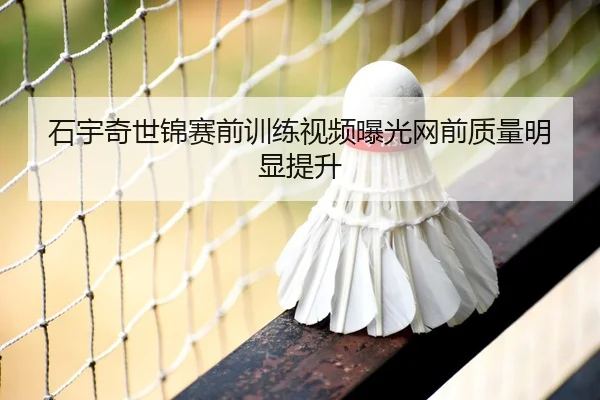 石宇奇世锦赛前训练视频曝光网前质量明显提升 - kaiyun